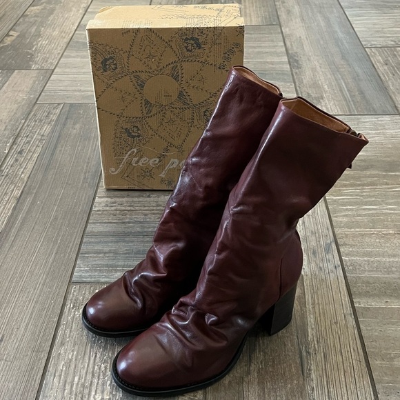 Free People ELLE BLOCK HEEL BOOT size 11 in vintage oak - Picture 3 of 11